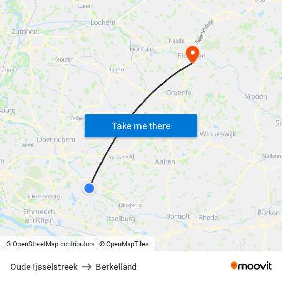 Oude Ijsselstreek to Berkelland map