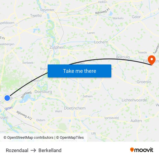 Rozendaal to Berkelland map