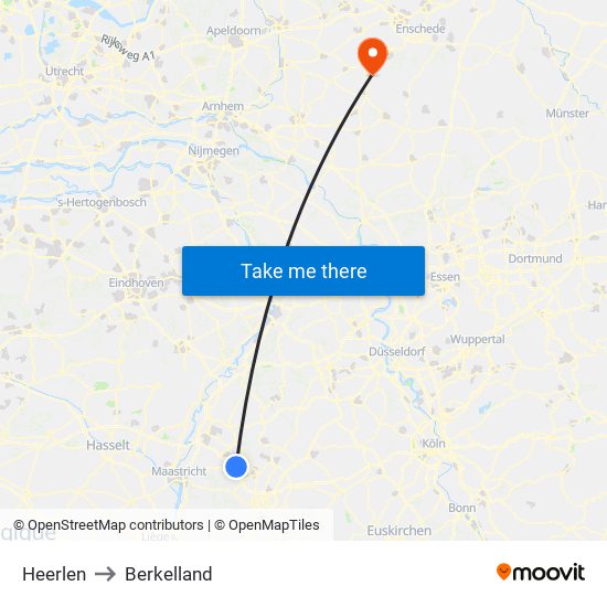 Heerlen to Berkelland map