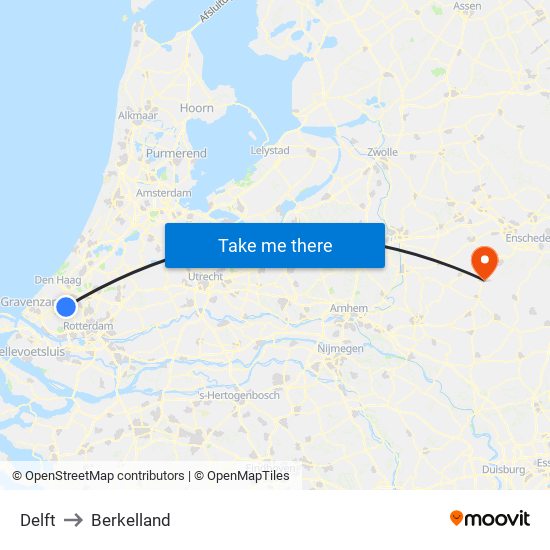 Delft to Berkelland map