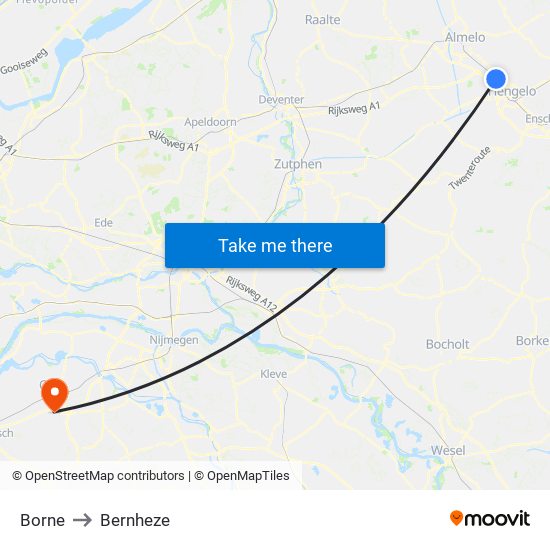 Borne to Bernheze map