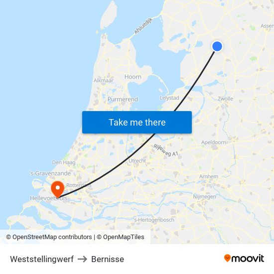 Weststellingwerf to Bernisse map