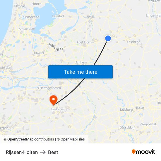 Rijssen-Holten to Best map
