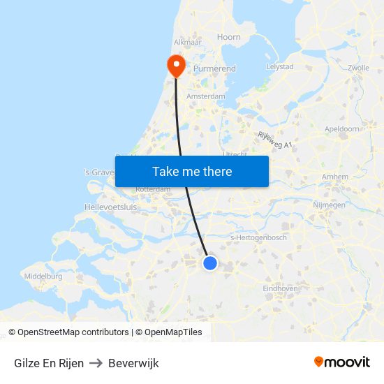 Gilze En Rijen to Beverwijk map