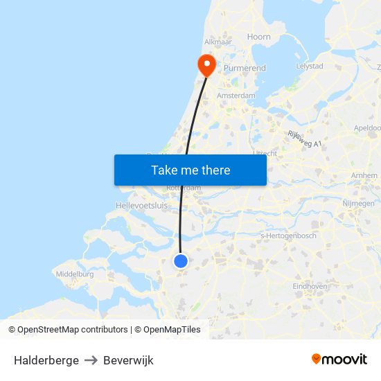 Halderberge to Beverwijk map