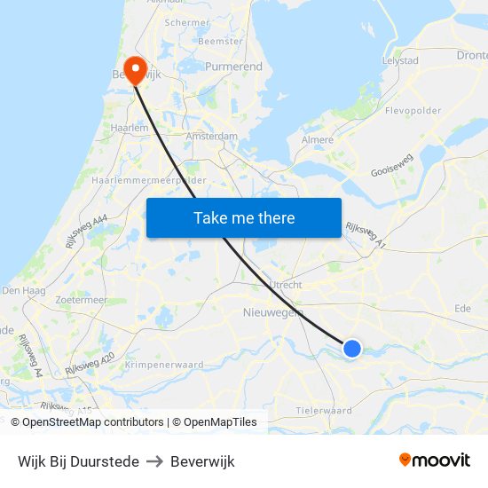 Wijk Bij Duurstede to Beverwijk map