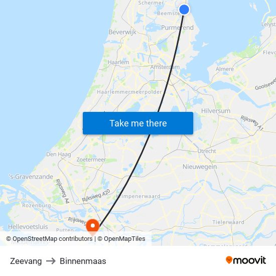 Zeevang to Binnenmaas map