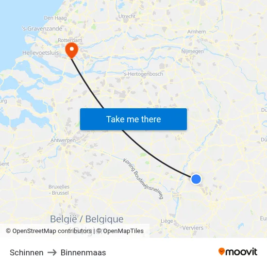 Schinnen to Binnenmaas map