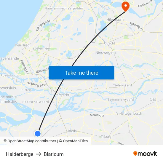 Halderberge to Blaricum map