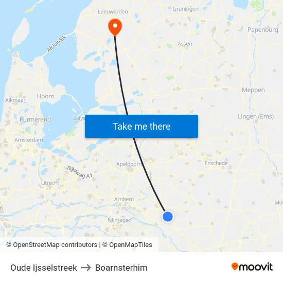 Oude Ijsselstreek to Boarnsterhim map