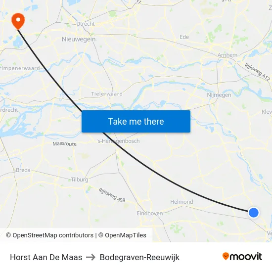 Horst Aan De Maas to Bodegraven-Reeuwijk map