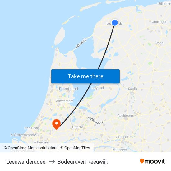 Leeuwarderadeel to Bodegraven-Reeuwijk map