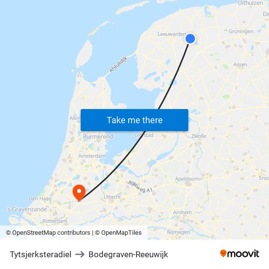 Tytsjerksteradiel to Bodegraven-Reeuwijk map