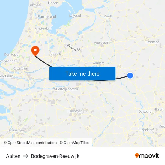 Aalten to Bodegraven-Reeuwijk map