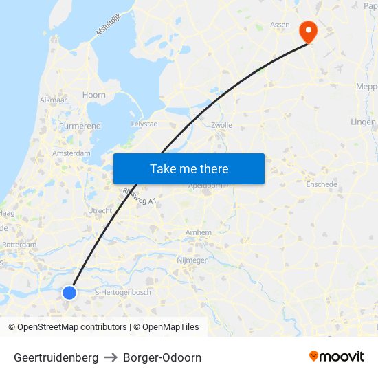 Geertruidenberg to Borger-Odoorn map