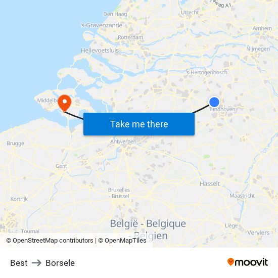 Best to Borsele map