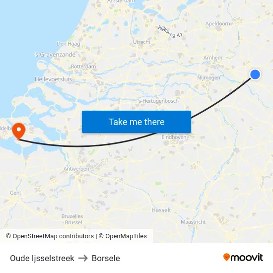 Oude Ijsselstreek to Borsele map