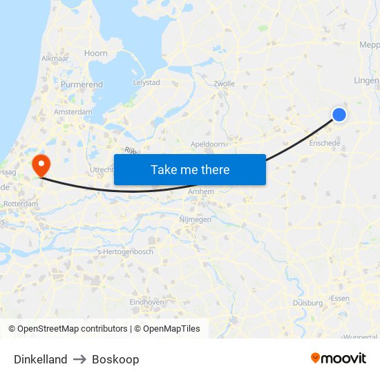 Dinkelland to Boskoop map