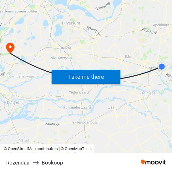 Rozendaal to Boskoop map