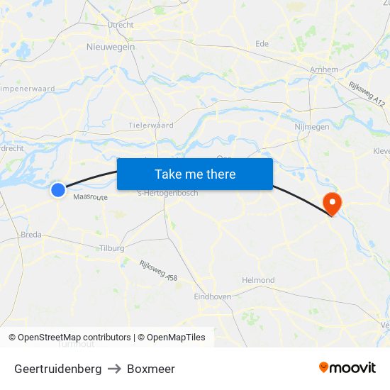 Geertruidenberg to Boxmeer map