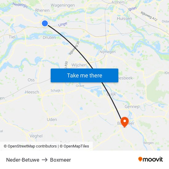 Neder-Betuwe to Boxmeer map