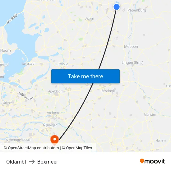 Oldambt to Boxmeer map