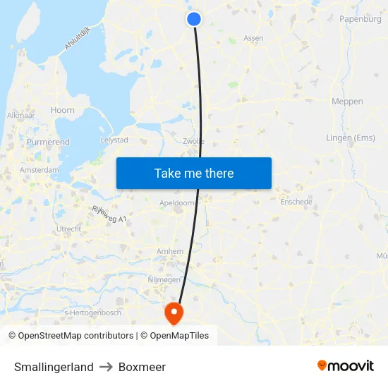 Smallingerland to Boxmeer map
