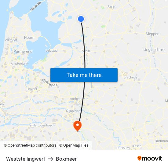 Weststellingwerf to Boxmeer map