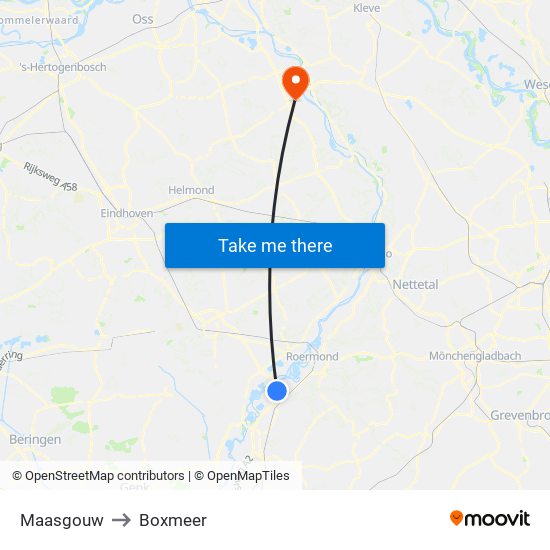 Maasgouw to Boxmeer map