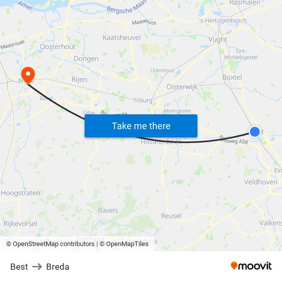 Best to Breda map