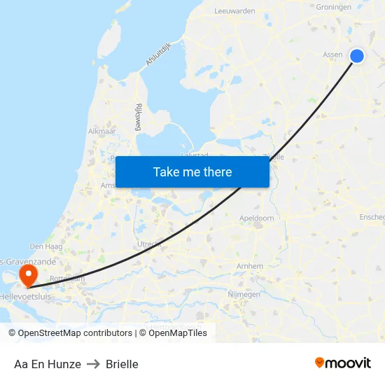 Aa En Hunze to Brielle map