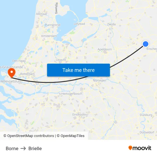 Borne to Brielle map