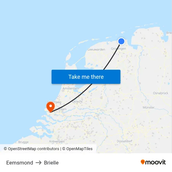Eemsmond to Brielle map