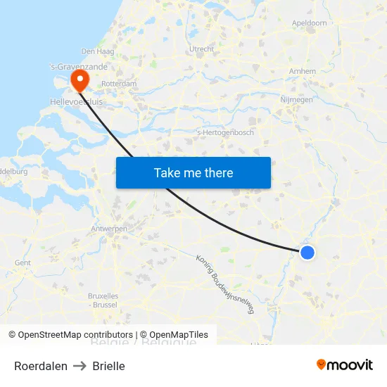 Roerdalen to Brielle map
