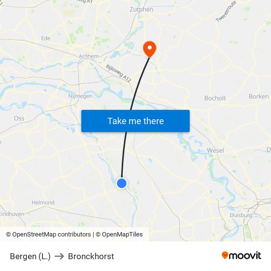 Bergen (L.) to Bronckhorst map