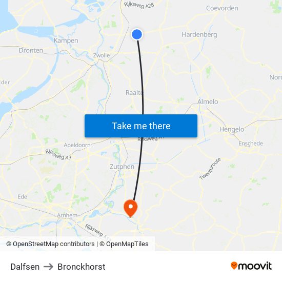 Dalfsen to Bronckhorst map