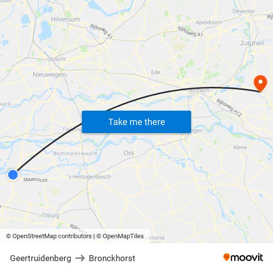 Geertruidenberg to Bronckhorst map