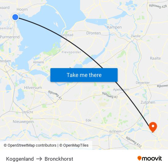 Koggenland to Bronckhorst map