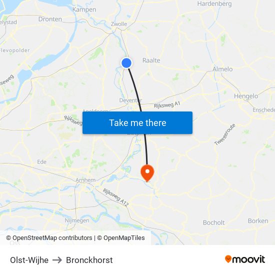 Olst-Wijhe to Bronckhorst map