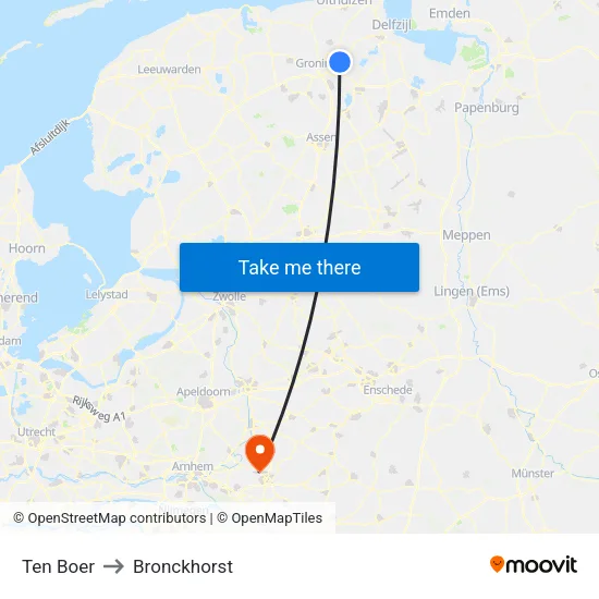 Ten Boer to Bronckhorst map