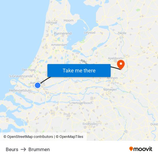 Beurs to Brummen map