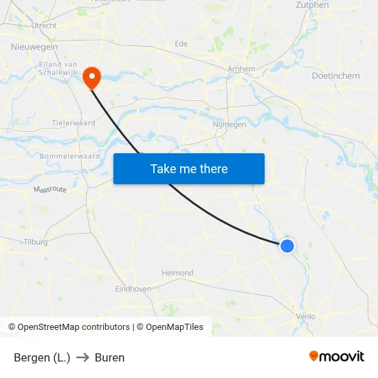 Bergen (L.) to Buren map