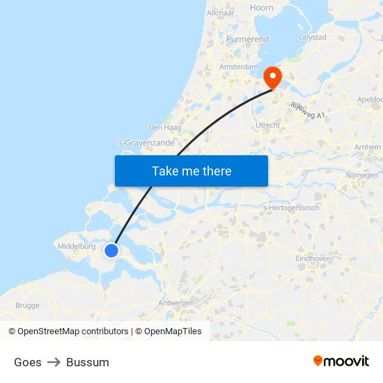 Goes to Bussum map