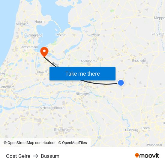 Oost Gelre to Bussum map