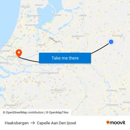 Haaksbergen to Capelle Aan Den Ijssel map