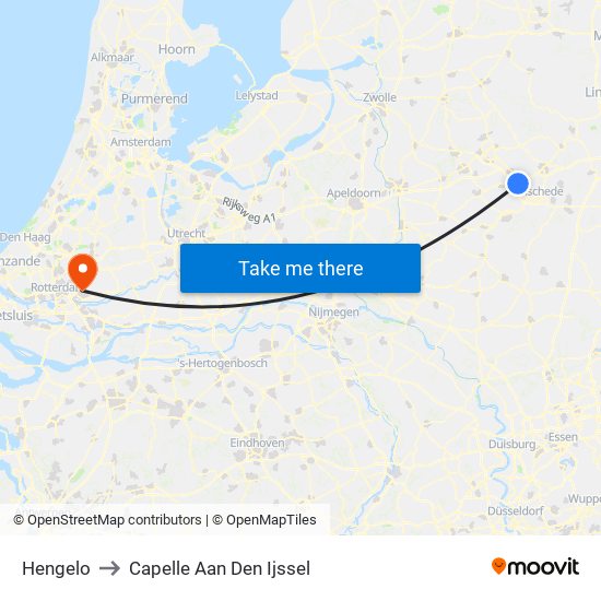 Hengelo to Capelle Aan Den Ijssel map