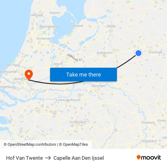 Hof Van Twente to Capelle Aan Den Ijssel map