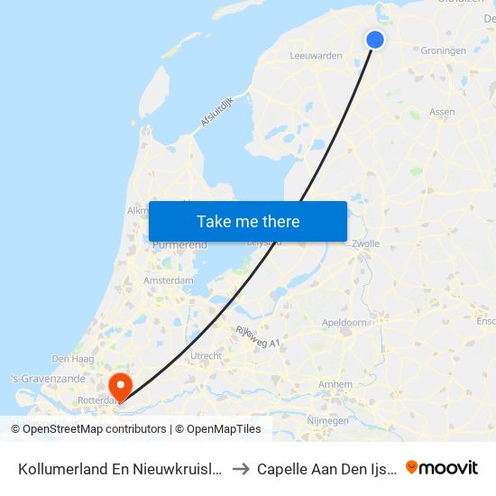 Kollumerland En Nieuwkruisland to Capelle Aan Den Ijssel map