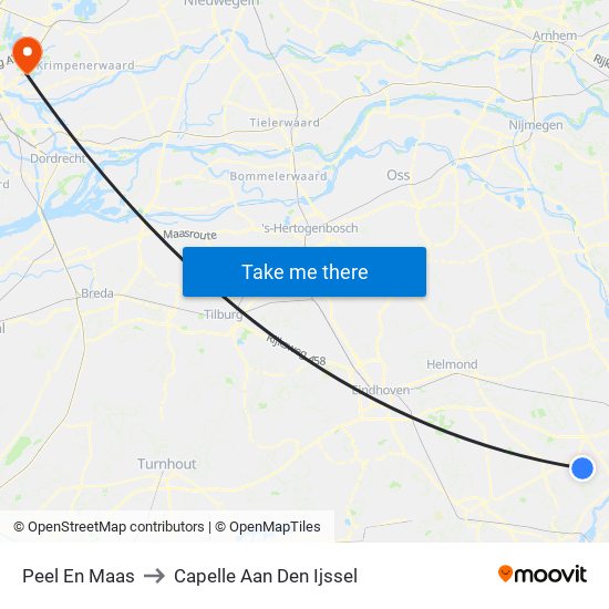 Peel En Maas to Capelle Aan Den Ijssel map