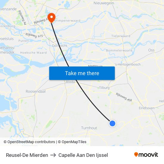 Reusel-De Mierden to Capelle Aan Den Ijssel map